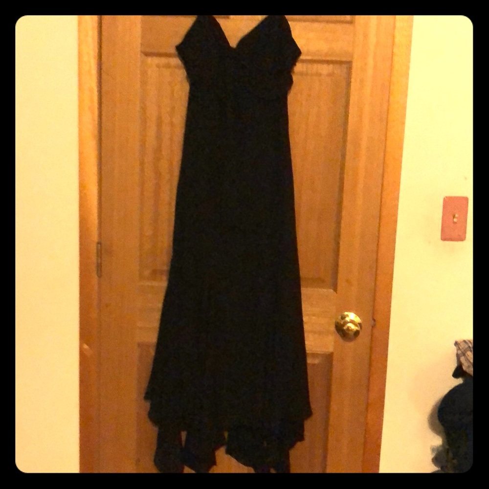 Black handkerchief bottom dress